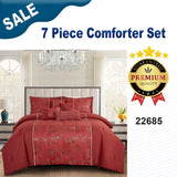 Dalia Luxury 7 Pieces Queen Comforter Set