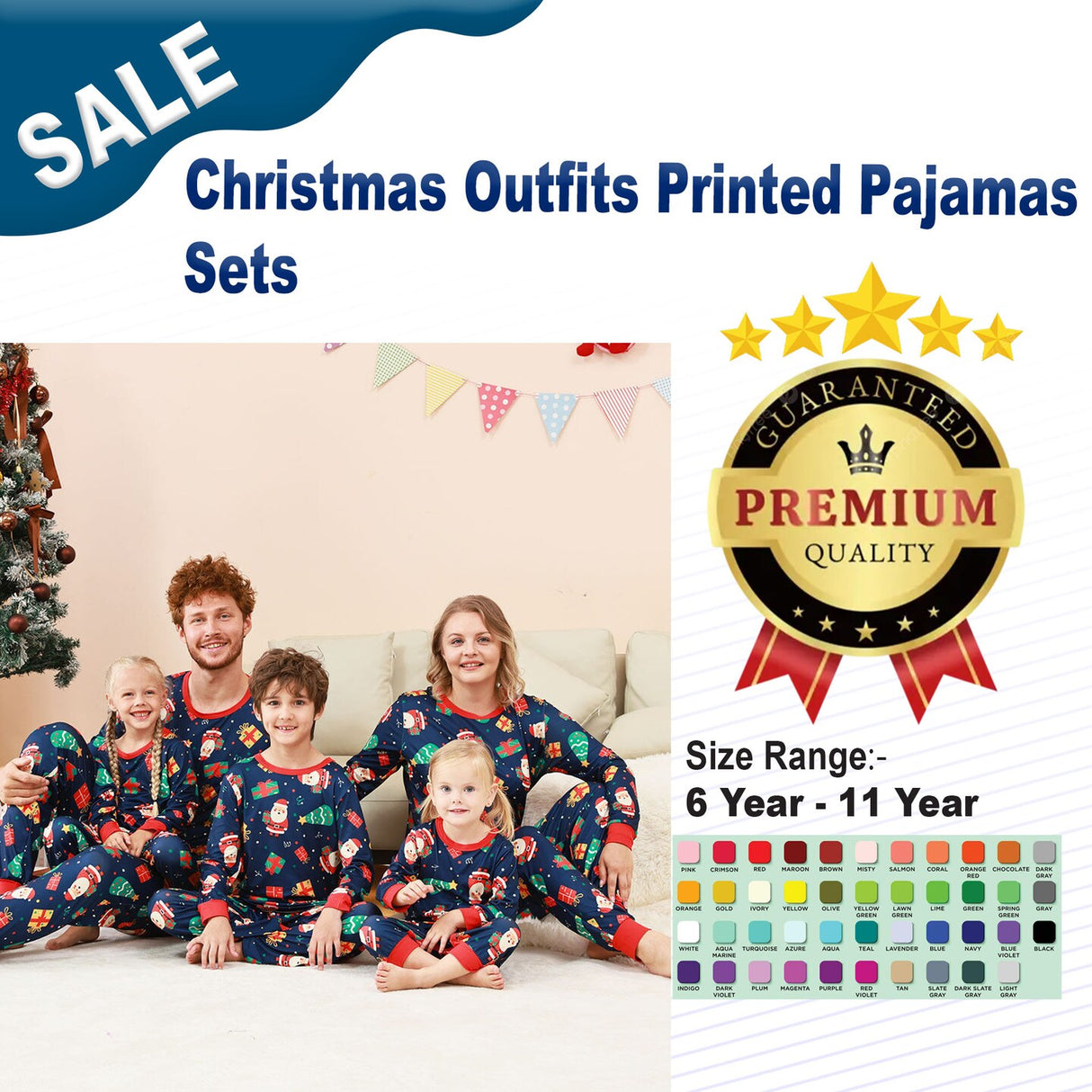 Christmas Outfits Printed Pajamas Sets