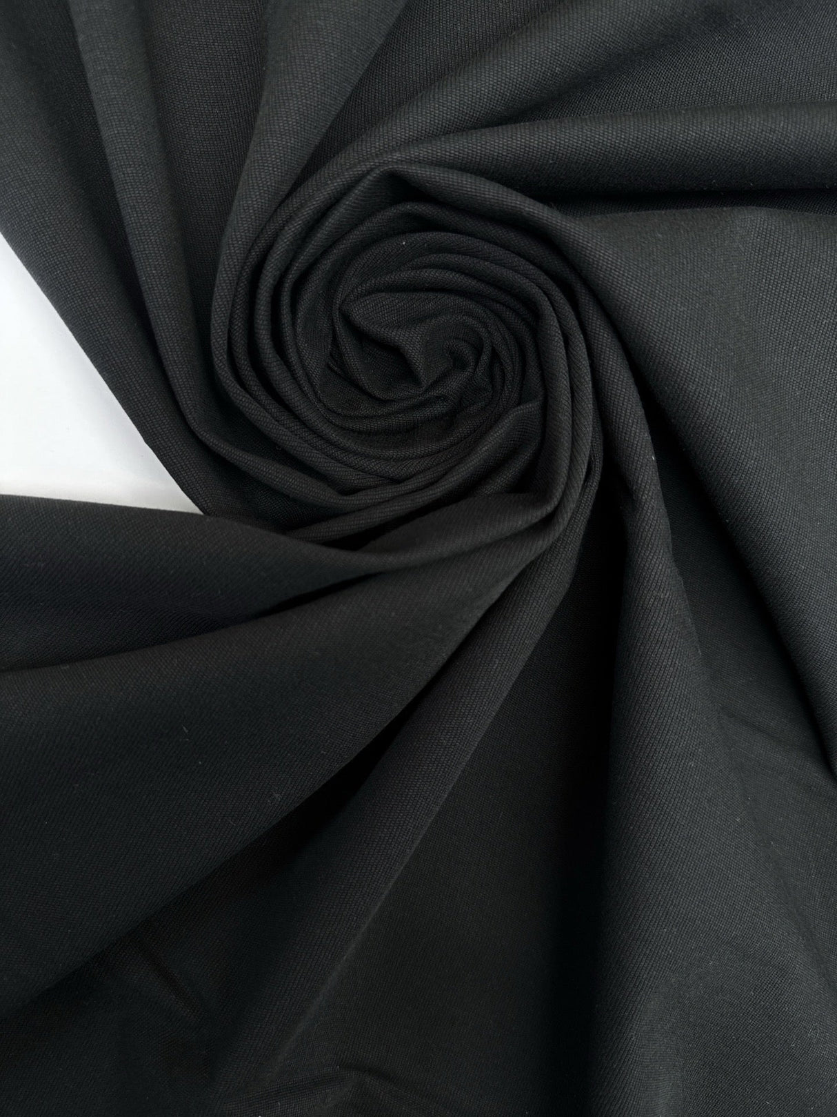 Black Cotton Twill with Elastane