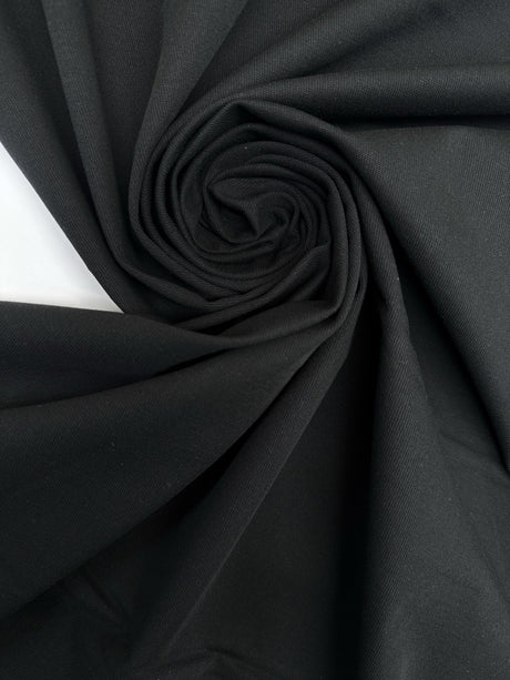 Black Cotton Twill with Elastane