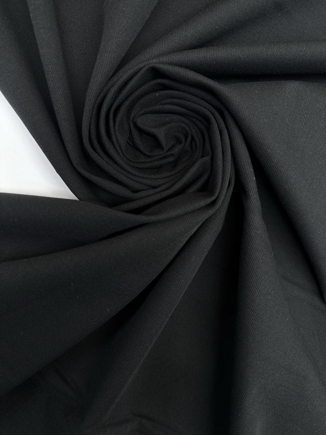 Black Cotton Twill with Elastane