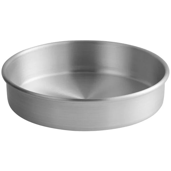 Round Straight-Sided Aluminum Cake Pans - 3" high - Choose Diameter from 3" to 16"