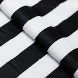 Classic Tricot Stripes Polyester Spandex Fabric - Wide Stripe Print, Black/White, Navy/White, Red/White, Turquoise/White, 58/60" Width (1 Yard)