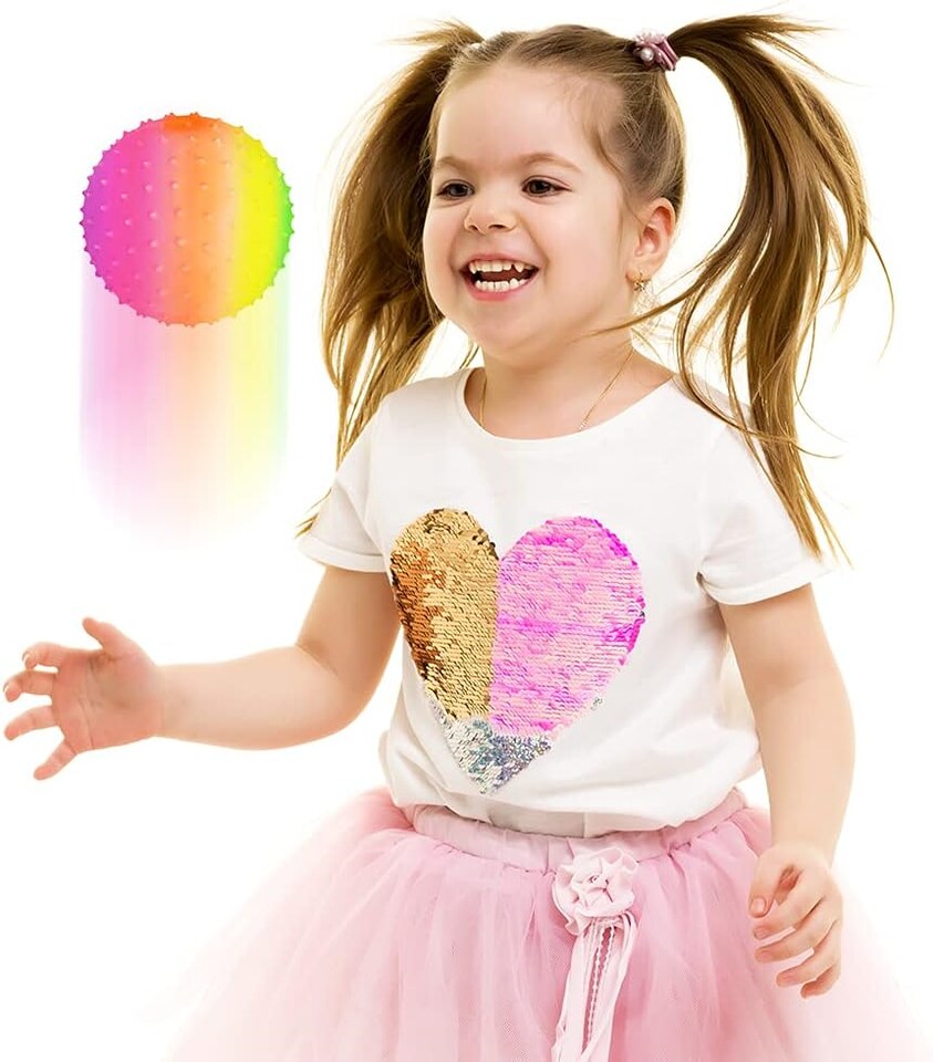 Inflatable Rainbow Knobby Balls