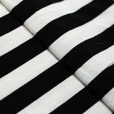 Jitterbug Poly Spandex Fabric - Black And White Or Red And White, Dots And Stripes Pattern, 58-60" Width (1 Yard)