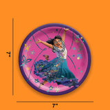 8 Count Encanto Mirabel Paper Dessert Plates 7" Themed Birthday Party Plates