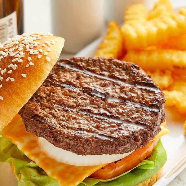 AngusPure Special Reserve 4 oz. New Zealand Grass Fed Angus Beef Burger - 40/Case