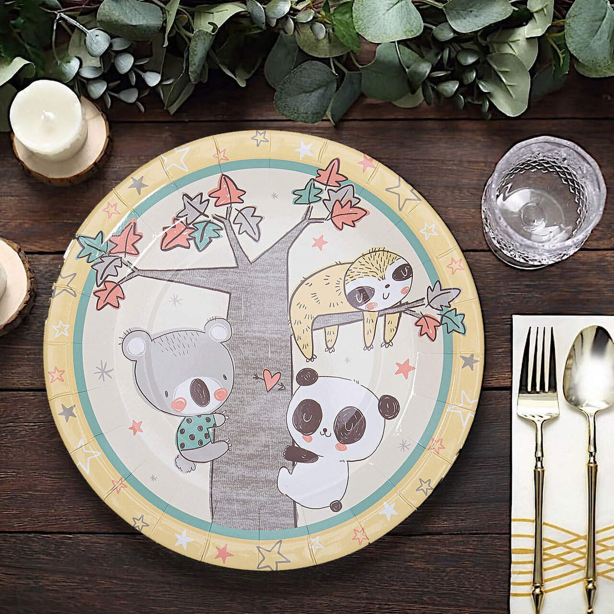 8 Ct. Little Panda & Friends Dinner Plates 9" Baby Shower Party Paper Plates