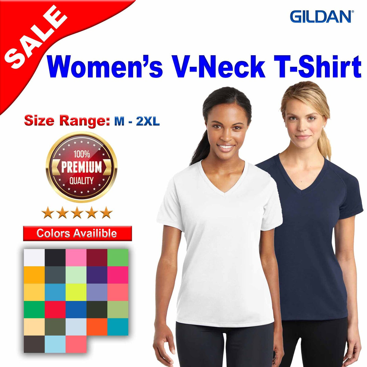 Gildan® Softstyle Women’s V-Neck T-Shirt