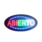 Custom ABIERTO LED Hanging Sign