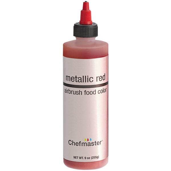 Chefmaster 9 oz. Metallic Red Airbrush Color