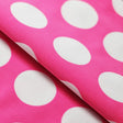 Dot Daze Shiny Tricot Polyester Spandex Fabric - Large Polka Dots, Black/White Or Pink/White, 58/60" Width (1 Yard)