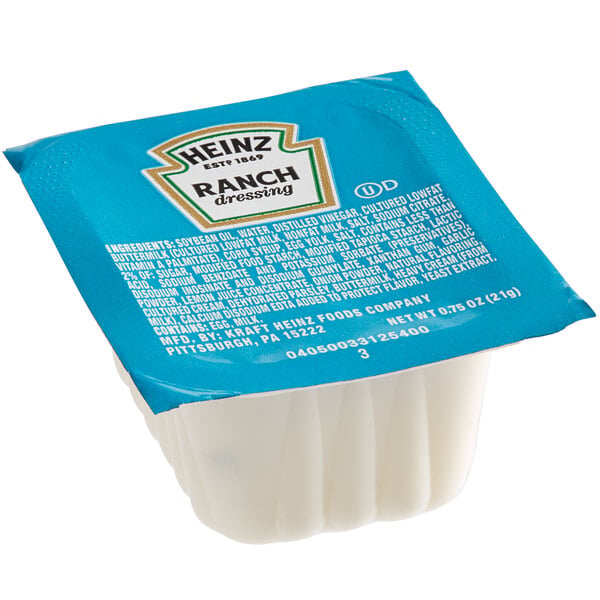 Heinz 0.75 oz. Ranch Dressing Portion Cups - 100/Case