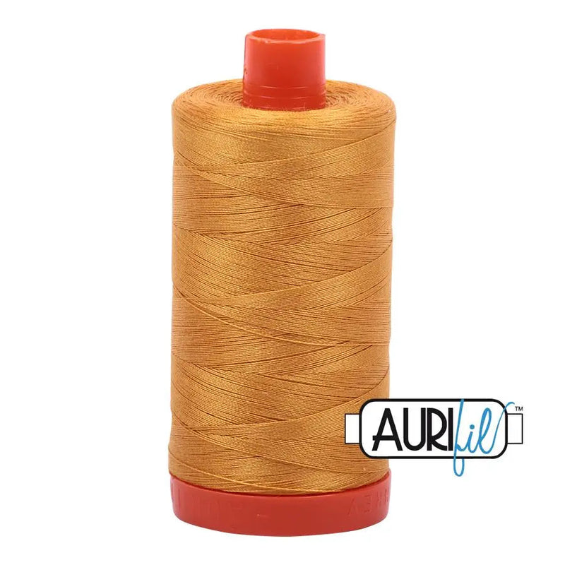 Cotton Thread Orange Mustard Aurifil 50wt Large Spool