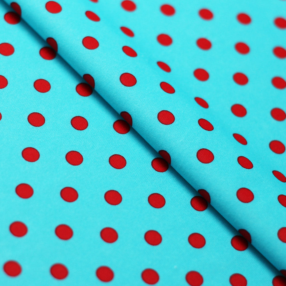 Dippin Dotz Poly Spandex Fabric - Small Polka Dots, Multiple Colors, 58/60" Width (1 Yard)