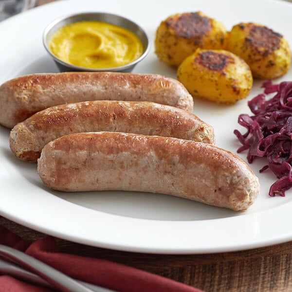 Warrington Farm Meats 7" Knockwurst Sausage 1 lb. - 10/Case