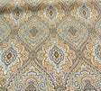 Purana Damask Linen Rayon Fabric - Burnt Orange Butternut Damask, 54" Width (1 Yard)