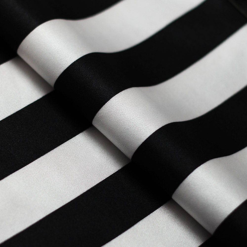Lucky Stripes Polyester Spandex Fabric - Multi-Color 1" Wide Stripes, 58/60" Width (1 Yard)