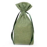 Gingham Cotton Bag 5 5/8" x 1 5/8" x 10 3/8"