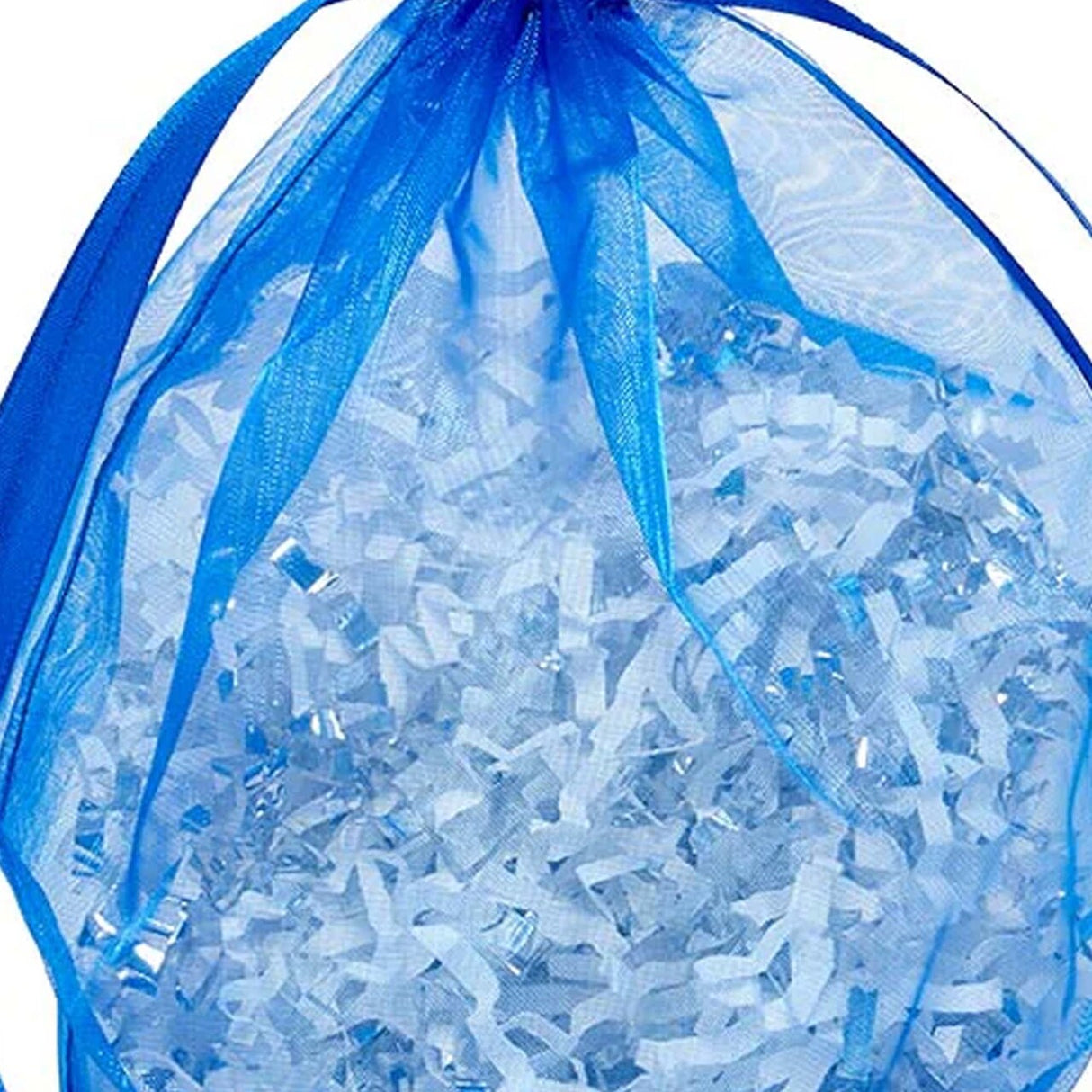 Wide Round Flat Bottom Organza Bags 6 1/2'' x 4'' x 7'' for Decorative Favors