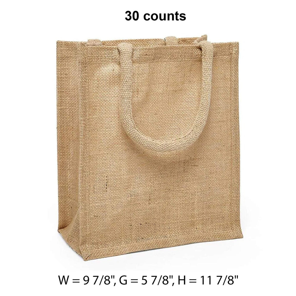 Natural Jute Shopping Bags 9 7/8 '' X 5 7/8 '' X 11 7/8 '' Heavy Weave Medium