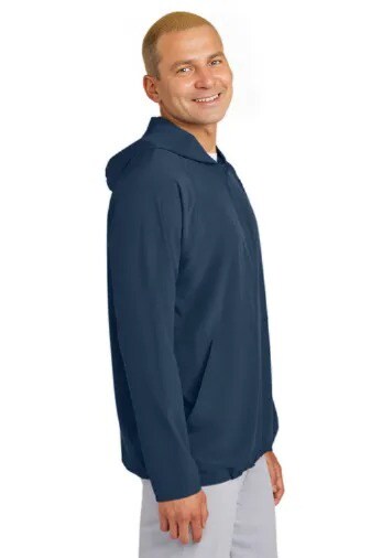 Sport-Tek® Repeat Half Zip Long Sleeve Hooded Jacket