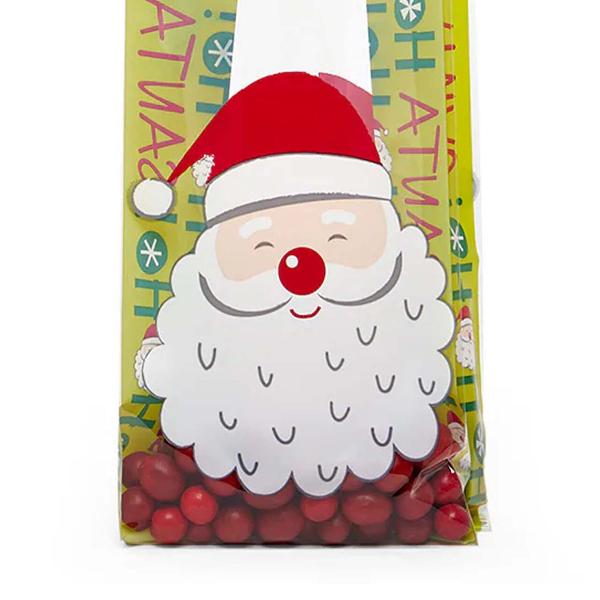 Festive Christmas Cello Gift Bags 5” x 3” x 11.5”
