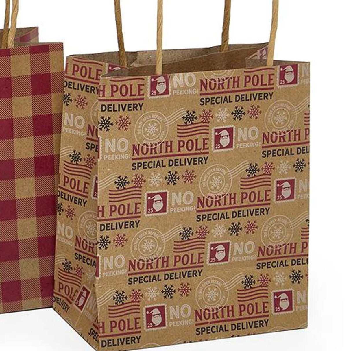 Festive Assorted Holiday Gift Bags 4.5" x 2.625" x 5.375"