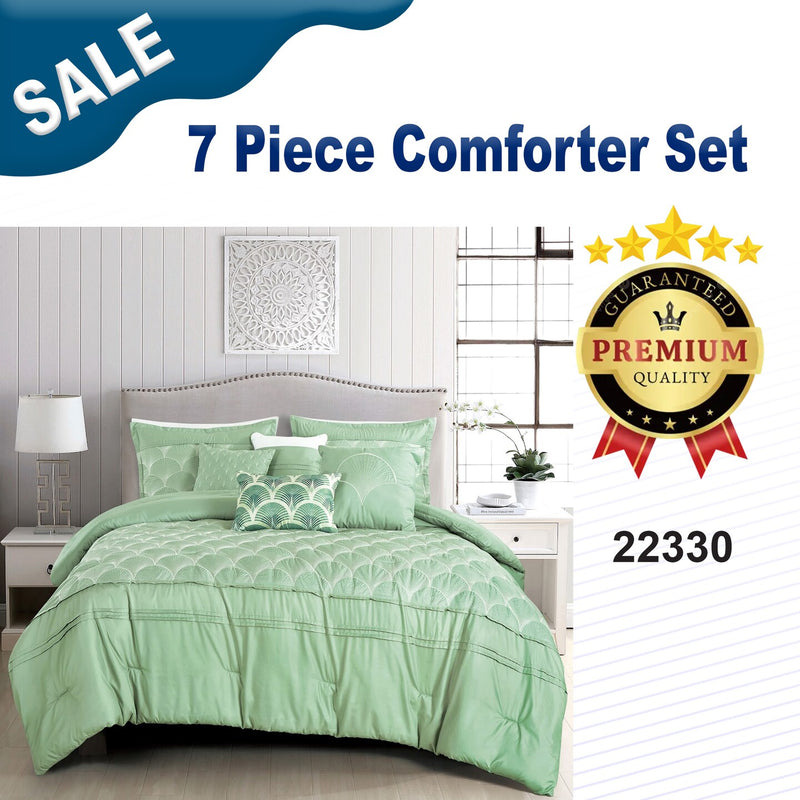 7 Pieces Comforter Set Elevate Bedroom with Luxury & Style