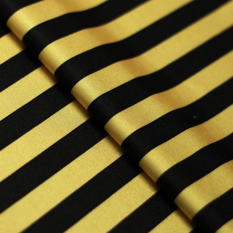 Lucky Stripes Polyester Spandex Fabric - Multi Stripe Print, 58/60" Width (1 Yard)