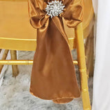 10 Pieces Copper Satin Chair Sashes 8"x108" Elegant Wedding & Event Decor