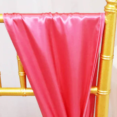 10 Pieces Bubble Gum Satin Chair Sashes Vibrant 8"x108" Event Accessories