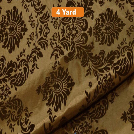 Damask Flocking Taffeta Fabric - 60" Wide for Curtains, Apparel, and Décor