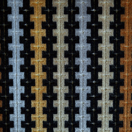 1 Yard Aiden Geo Cut Velvet Fabric Collection