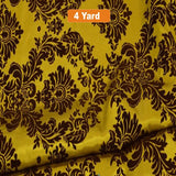 Damask Flocking Taffeta Fabric - 60" Wide for Curtains, Apparel, and Décor