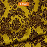 Damask Flocking Taffeta Fabric - 60" Wide for Curtains, Apparel, and Décor
