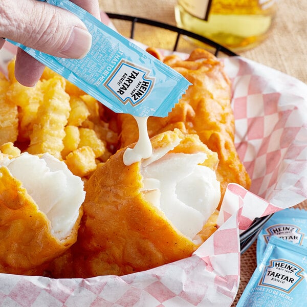 Heinz 12 Gram Tartar Sauce Portion Packets - 200/Case