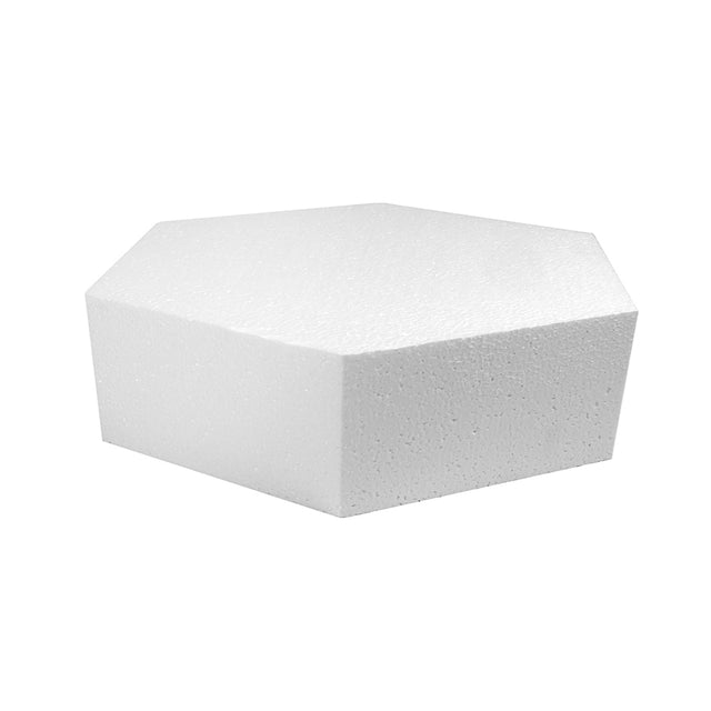 O'Creme Hexagon Cake Dummy, Polystyrene, 8" x 4" High