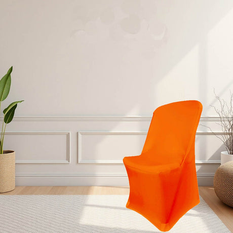 1 Pieza Funda Naranja de Spandex para Silla Plegable Lifetime Ajuste Elástico y Lavable