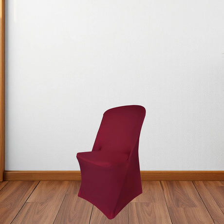 1 Piece Burgundy Stretch Chair Cover Durable Spandex for Lifetime Folding Chair
