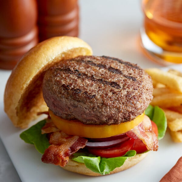 Warrington Farm Meats 75% Lean / 25% Fat Frozen Ground Chuck, Short Rib, and Brisket Hamburger Blend 5 lb. - 4/Case