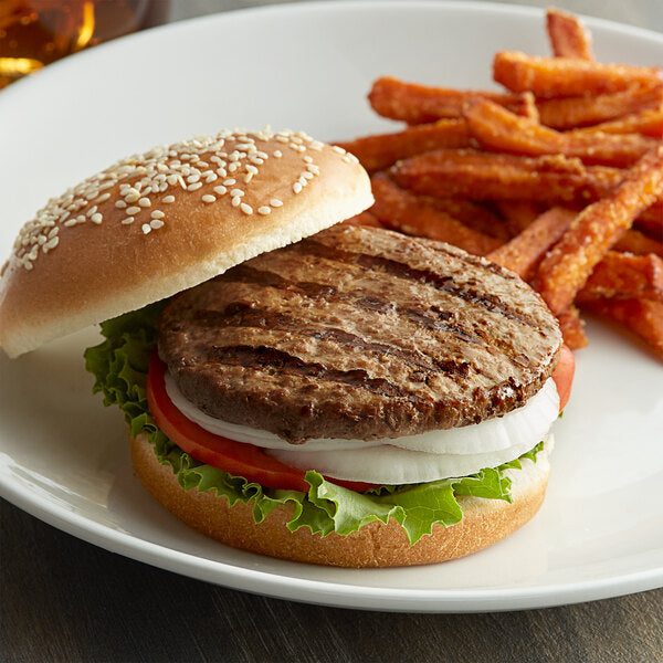 Warrington Farm Meats 4 oz. Frozen 80/20 Burger Patty - 40/Case