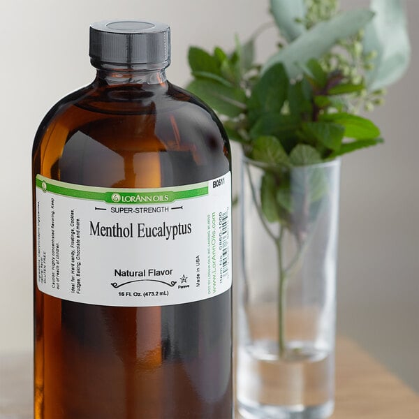 LorAnn Oils 16 fl. oz. All-Natural Menthol-Eucalyptus Super Strength Flavor