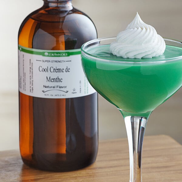 LorAnn Oils 16 fl. oz. All-Natural Cool Creme de Menthe Super Strength Flavor