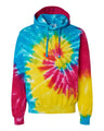 Colortone® Tie-Dyed Hooded Turtle Neck Long Sleve Sweatshirt