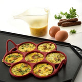 Norpro Silicone Silver Dollar Pancake Egg Ring, 7 Cavities