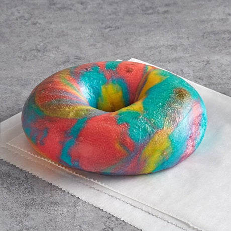 Original Bagel 4.5 oz. New York Style Rainbow Bagel - 75/Case