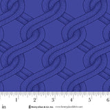 Cotton Quilt Back Fabric Royal Blue Twisted Rope Stitched Braid 108" Wide