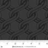 Cotton Wideback Fabric Charcoal/Black Twisted Rope Stitched Braid 108"