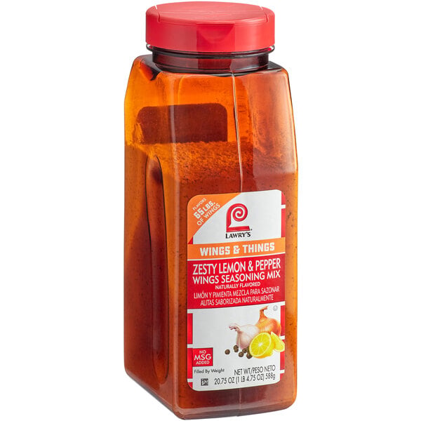 Lawry's Zesty Lemon and Pepper Wing Seasoning Mix 20.75 oz.